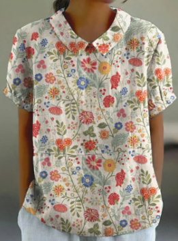 Abella | Floral Short Sleeve Blouse