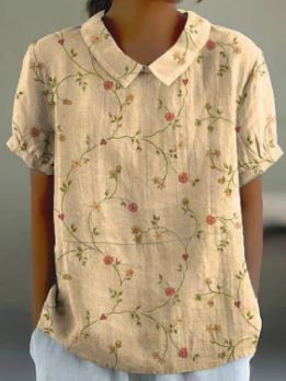 Alayna | Floral Short Sleeve Blouse