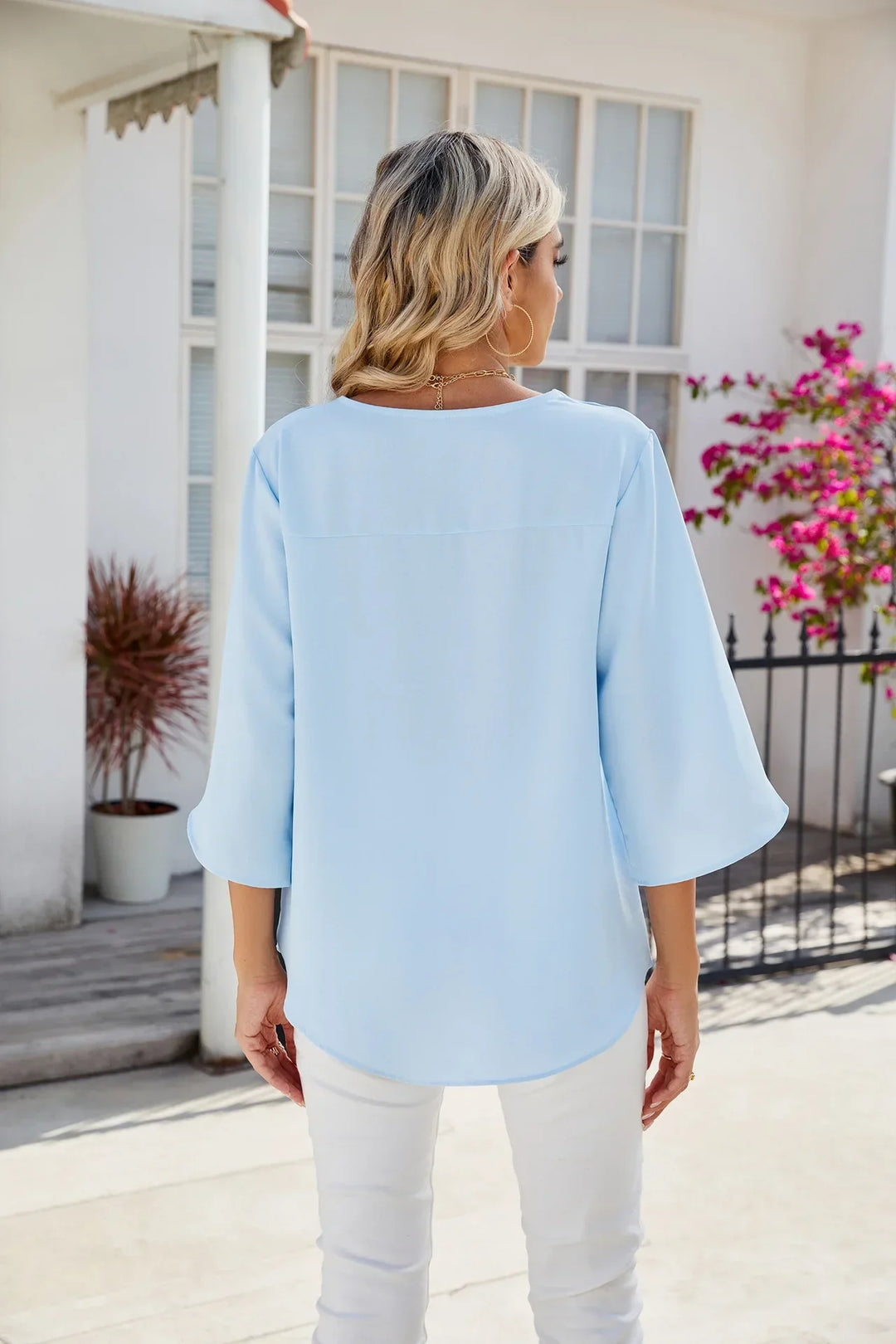 Cecilia | Elegant V-neck Blouse