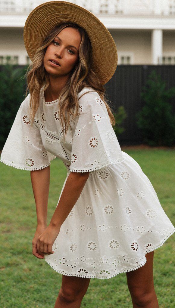 Fleur | Backless Bell-Sleeve Dress