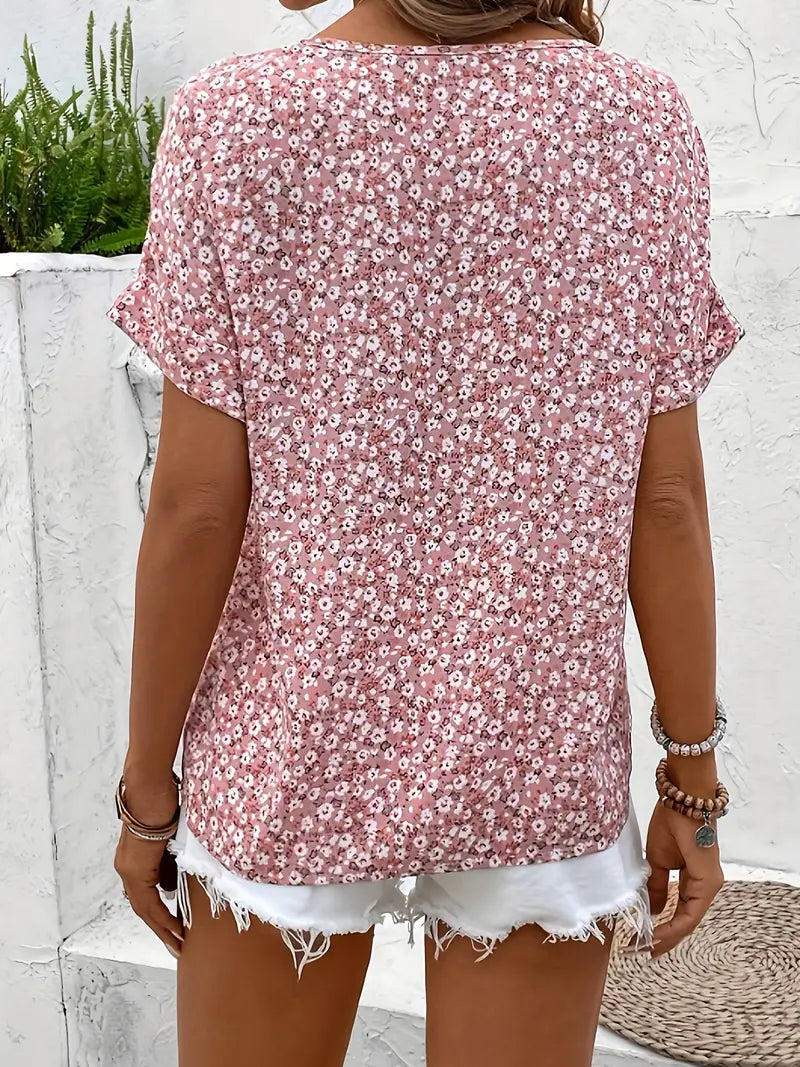 Daphne | Floral Button-Up Blouse