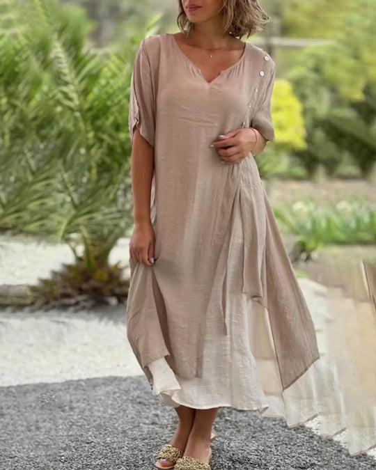 Caroline | Asymmetric Tummy Covering Dress