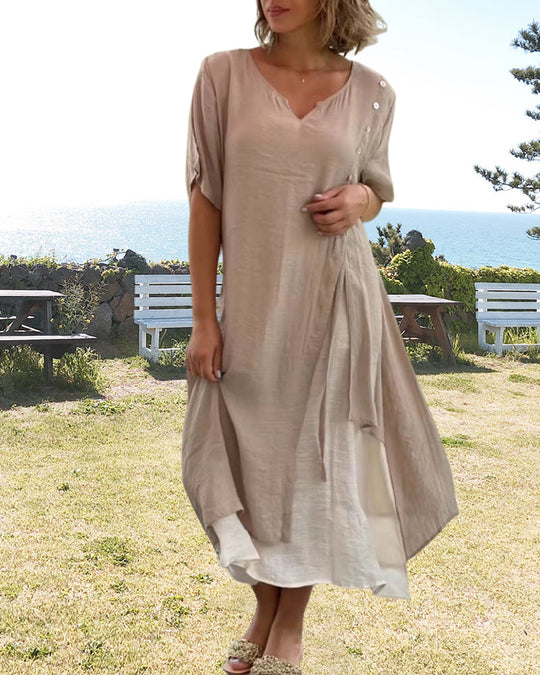 Caroline | Asymmetric Tummy Covering Dress