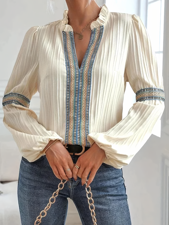 Zahara | Stunning V-Neck Blouse