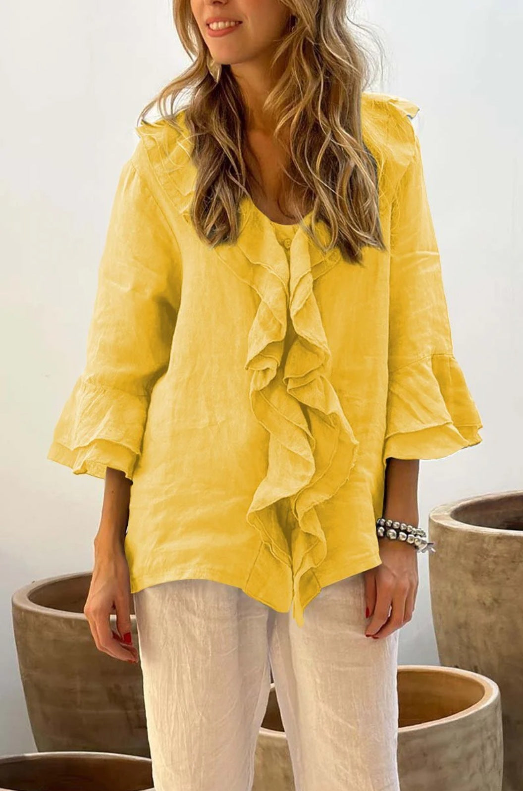 Danielle | Stylish Ruffled Blouse