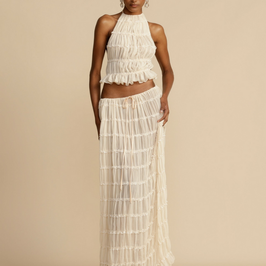 Zandra | Halter Top and Skirt Set