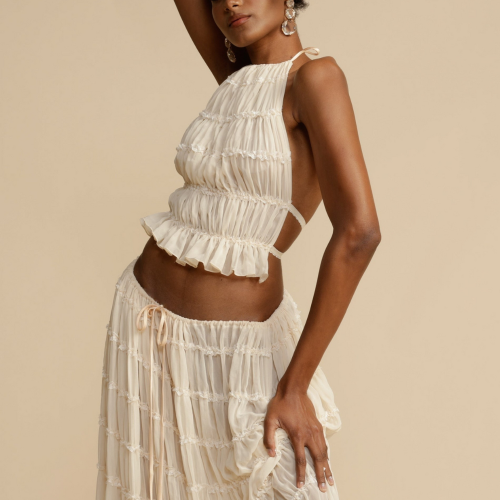 Zandra | Halter Top and Skirt Set