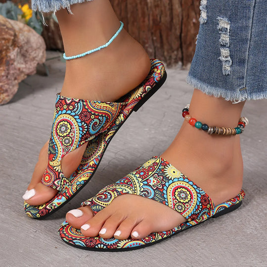 Yoana | Stylish Printed Flat Slippers