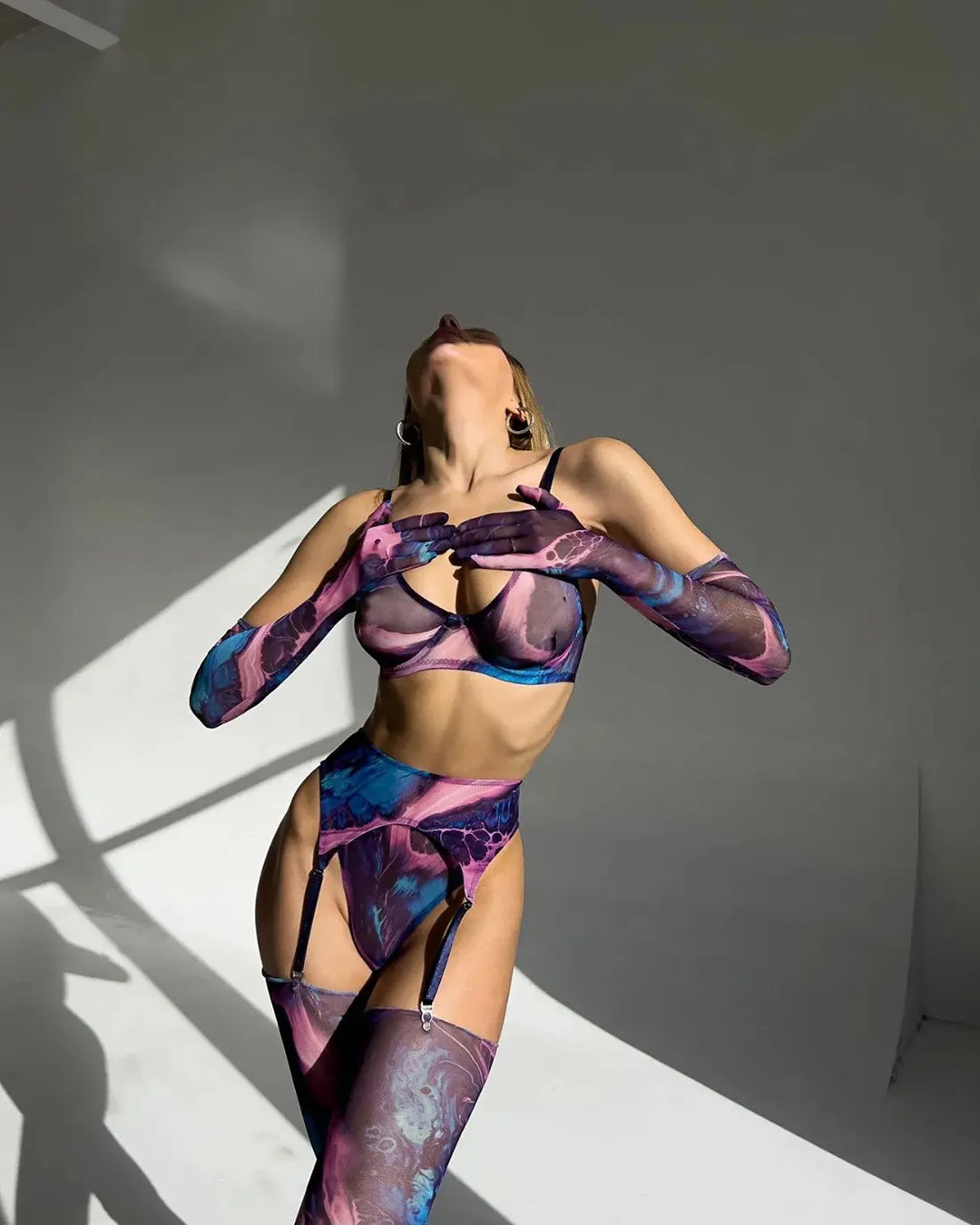 Vanya | 5-Piece Tie Dye Lingerie Set