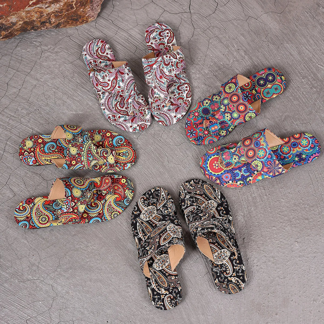 Yoana | Stylish Printed Flat Slippers