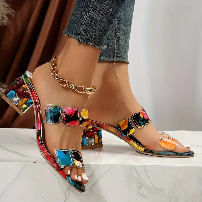 Chiara | Colorful Double Strap Sandals