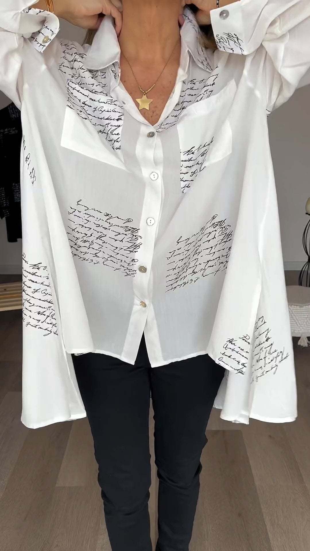 Callie | Handwritten Button-Up Shirt