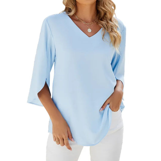 Cecilia | Elegant V-neck Blouse