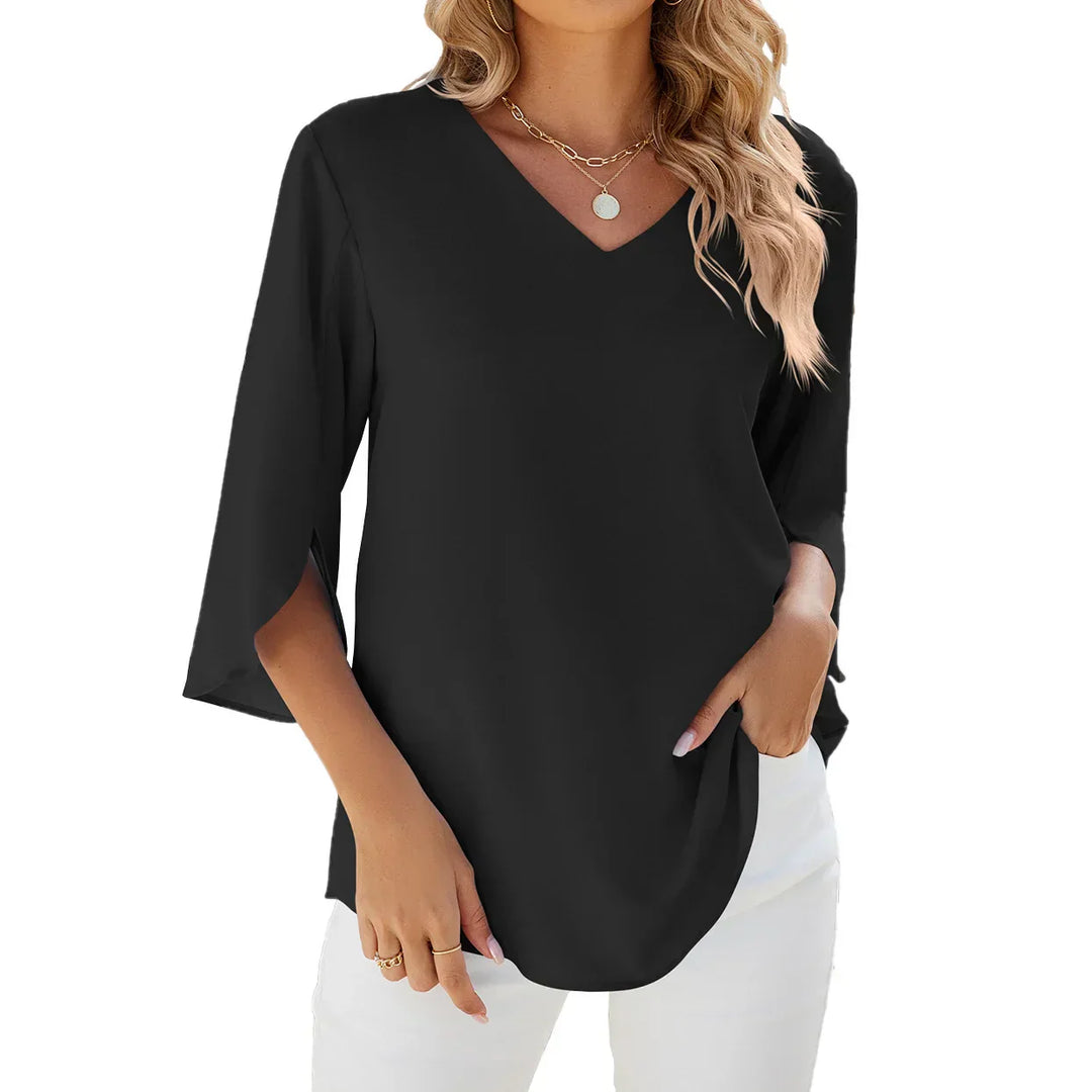 Cecilia | Elegant V-neck Blouse