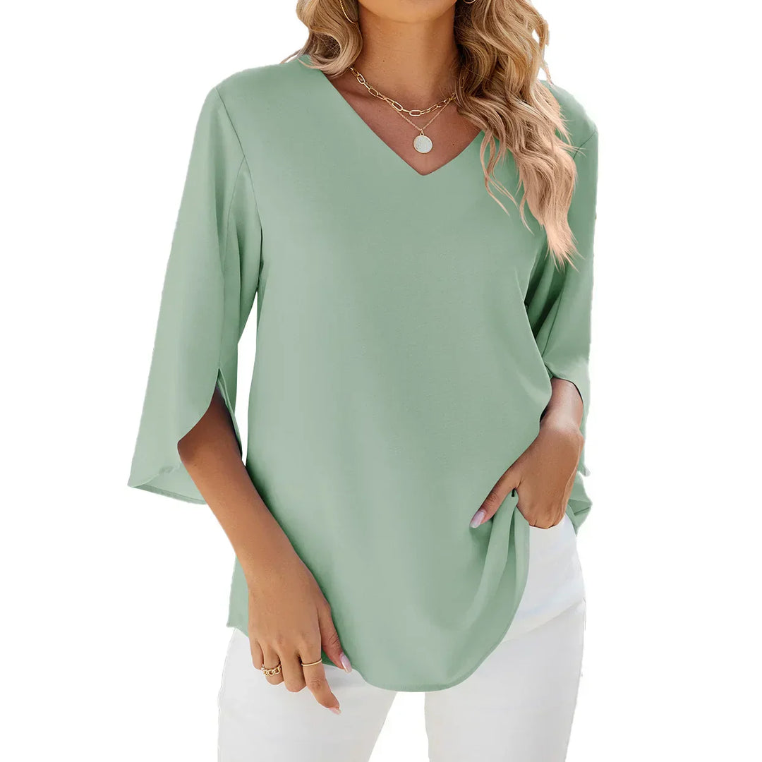 Cecilia | Elegant V-neck Blouse