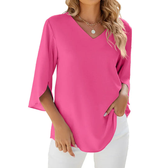 Cecilia | Elegant V-neck Blouse